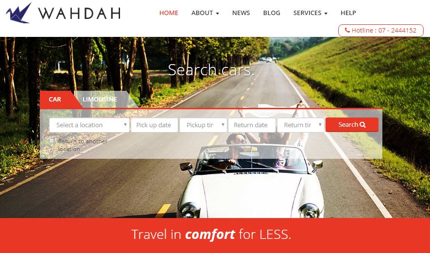 Wahdah kereta sewa johor